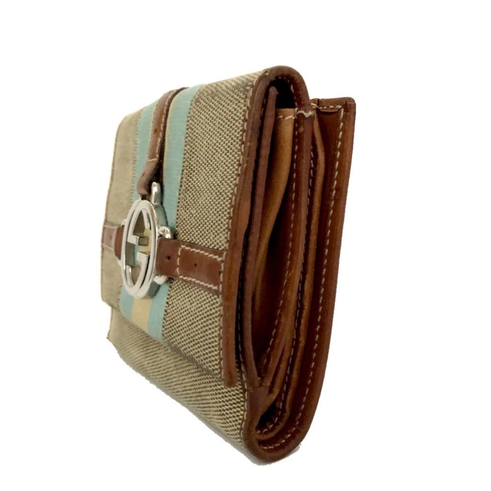 GUCCI Interlocking G Sherry Line Canvas Bifold Wallet - Picture 3 of 9